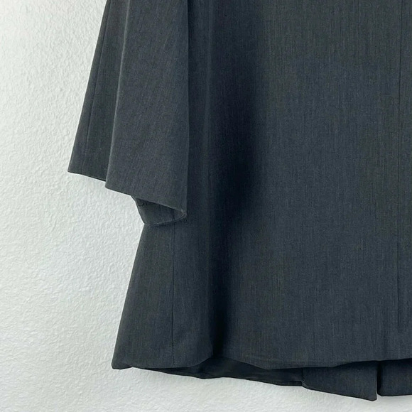 Kensie Blazer Jacket Women's 6 Crew Neck Snap Raglan Sleeve Pocket Lined Gray - Picture 8 of 11